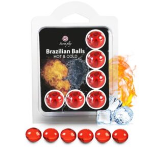 SECRETPLAY - RINKINYS 6 BRAZILIŠKI KAMUOLIUKAI KARŠTO IR ŠALTO EFEKTO